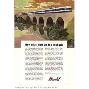  1950 Budd New Blue Bird on the wabash Vintage Ad
