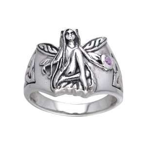  Fairy Princess Sterling Silver Faery and Genuine Amethyst Celtic 