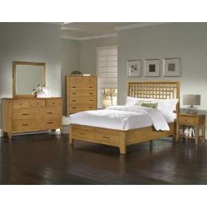   Collection Lattice Storage Bedroom Set in Oak 504SETG