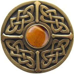 Notting Hill DH Celtic Jewel/Tiger Eye (NHK158 AB TE)   Antique Brass