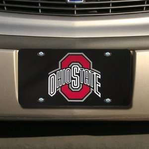  Ohio State Buckeyes Black Mirrored License Plate 
