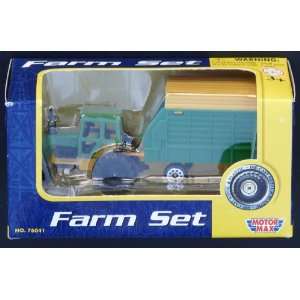  Diecast Tractor & Grain Trailer Farm Set Toys & Games