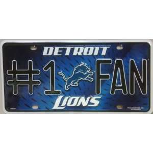   America sports Detroit Lions #1 Fan License Plates