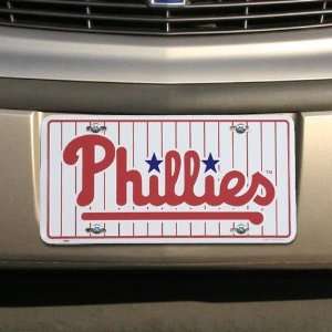   MLB Philadelphia Phillies White Metal License Plate