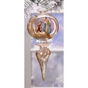  Amber Nativity Ornament