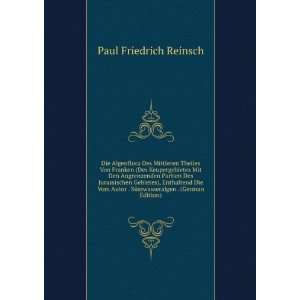   SÃ¼sswasseralgen . (German Edition) Paul Friedrich Reinsch Books