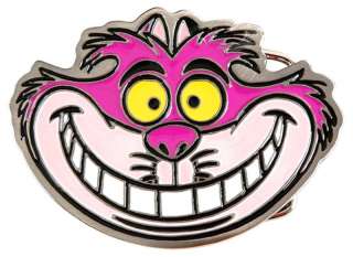 New Alice CHESHIRE CAT Face Enamel Pewter Belt Buckle  