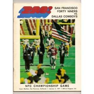  1970 NFL NFC Championship Program 49ers Cowboys 
