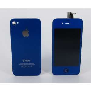  Dark Blue iPhone 4 Conversion Kit 4G Front Glass Digitizer 