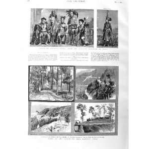  1884 DARJEELING RAILWAY INDIA BAUPARA NAGAS INDIA