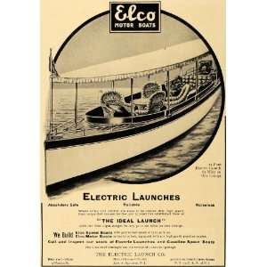   Launches Motor Speed Boats   Original Print Ad