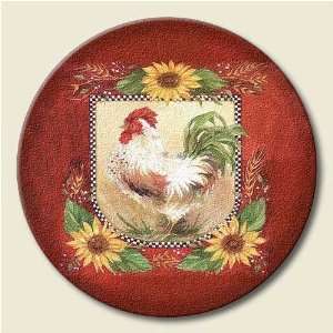  Lazy Susan ~ Chanticleer Rooster ~ decorative tempered 
