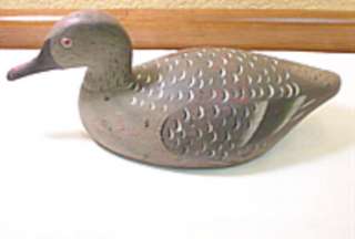 Wooden Hand Caved Hunting Duck Decoy 1937 Signed  