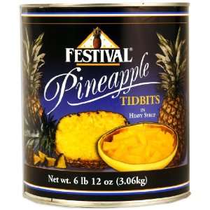 Festival Pineapple Tidbits in Heavy Syrup, 6.75 Pound  