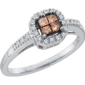  0.25CT DIAMOND INVISIBLE RING / 10KWG Jewelry