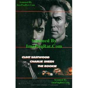   Rookie Charlie Sheen, Clint Eastwood Great Original Photo Print Ad