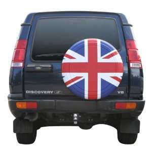 27 Union Jack UK Flag Spare Tire Cover   Molded Plastic 