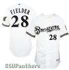 Prince Fielder Milwaukee Brewers Authentic Collection Home Jersey 52 