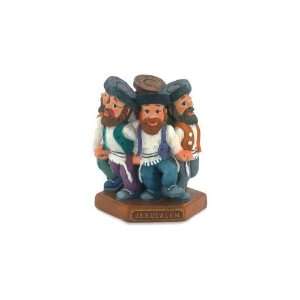  Six Dancing Chassidim Figurine with Jerusalem Plaque in 