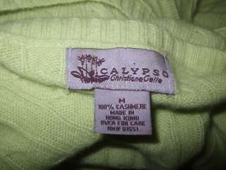    Calypso Christiane Celle Cable Knit Cashmere Sweater Sz M