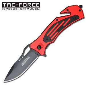    Force Spring Assisted Rescue Knife   Red & Black
