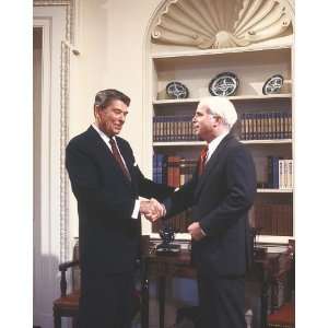  President Ronald Reagan w/ John McCain 8x10 Silver Halide 