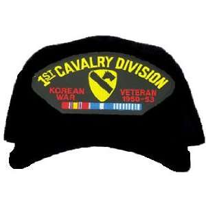 Army 1st Cavalry Division Korean War Veteran Cap w/ Ribbons   Ships 
