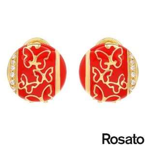 ROSATO Made in Italy Wonderful Earrings With Cubic zirconia Well Made 