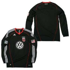   DC United AUTHENTIC Jersey S SMALL Long Sleeve HOME Black Soccer $120
