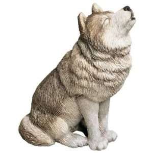  Mid Size Gray Wolf Sculpture