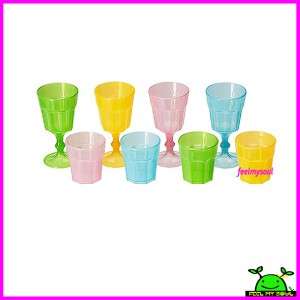 Ikea Childrens Miniature Drinking Cup Goblet 8PC Set New  