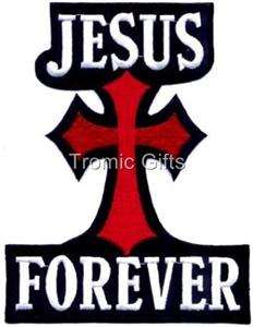 Jesus Forever Cross Biker Motorcycle Patch MD TG8432  