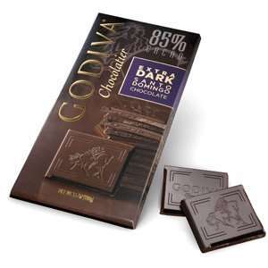 Godiva Dark 85% Santo Domingo Bar 3.5oz (5 pack)  Grocery 