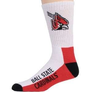  Ball State Cardinals Youth Tri Color Team Logo Tall Socks 