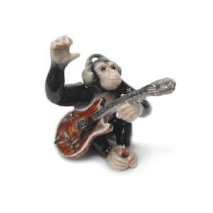  Chimpanzee plays Electric Guitar wears HEADPHONES New 