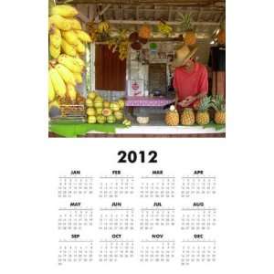  Cuba   Fruit Stall 2012 One Page Wall Calendar 11x17 inch 