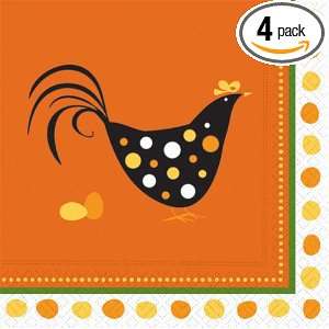 Design Design Barnyard Cluck Lunch Napkin, 20 Count Packages (Pack of 