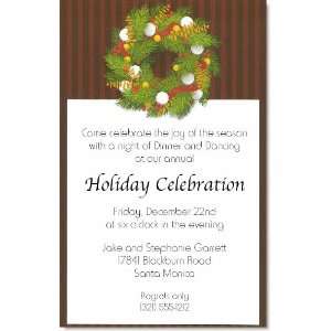  Christmas Wreath Christmas Party Invitations