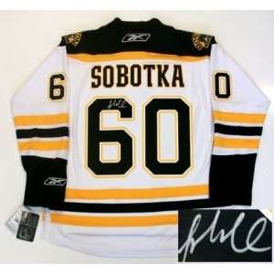  Vladimir Sobotka Signed Boston Bruins Jersey Real Rbk 