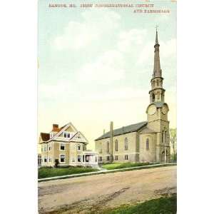  1910 Vintage Postcard First Congregational Church and 
