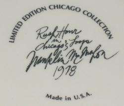 Set of 8 Frank McMahon Chicago Collector Plates 1970s  