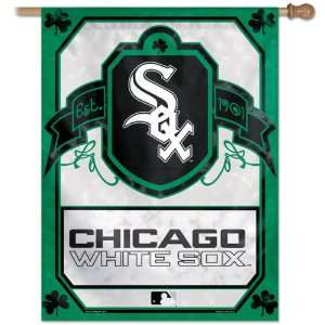 Chicago White Sox Shamrock Vertical Flag 27x37 Banner  