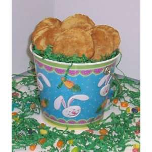 Scotts Cakes 1 lb. Snicker Doodle Cookies in a Blue Bunny Pail 