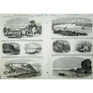   1858 Mississippi River Fort Snelling Sioux Encampment