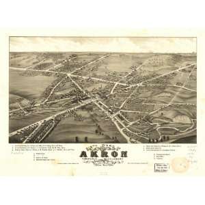  1882 map of Akron, Ohio