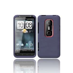  HTC OEM EVO 3D Silicone Gel Skin Shue Case   Blue Ribbon 