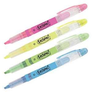 Exclaim Liquid Chisel Tip Fluorescent Highlighters 