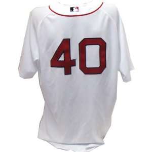  John Lackey? #40 Red Sox 2010 Game Worn White Cool Base 