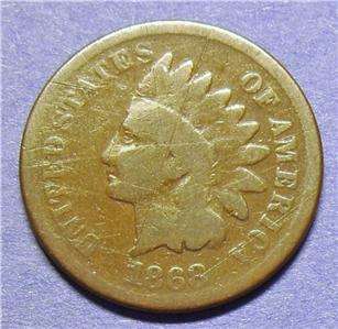 1868 INDIAN HEAD PENNY   EARLY KEY DATE  