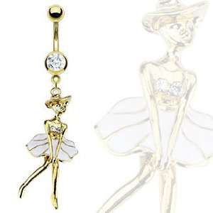   ® Belly Button Ring Navel Dressy Monroe Lady Body Jewelry 14 Gauge